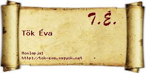 Tök Éva névjegykártya