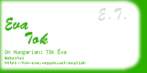 eva tok business card